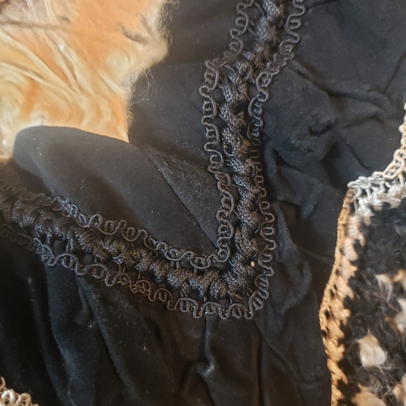 NORMA Canada Vintage 1980's Fur Patchwork Art Knit Sweater Jacket mixed media - Picture 11 of 12